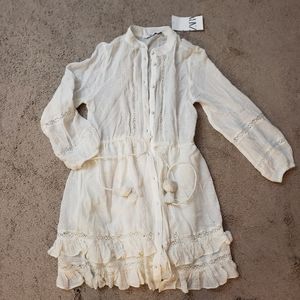 BNWT Zara Knee level dress pom pom